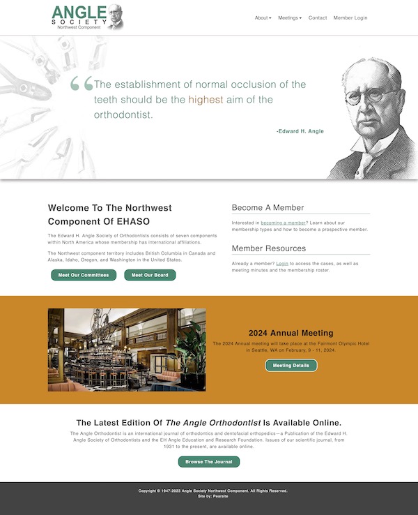 Angle Society: Northwest Component Website After